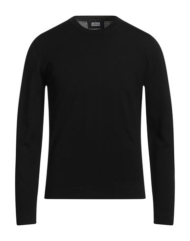 Alpha Studio Man Sweater Midnight Blue Size 44 Merino Wool