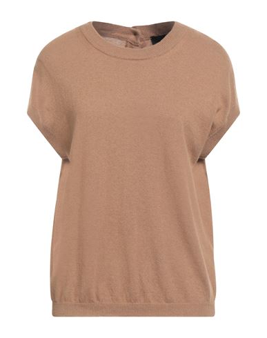 Alpha Studio Woman Sweater Camel Size 10 Cotton