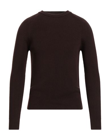 Alpha Studio Man Sweater Dark Brown Size 42 Merino Wool