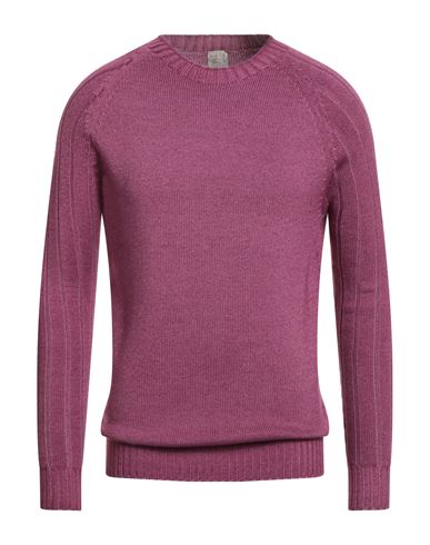 H953 Man Sweater Antique Rose Size 40 Merino Wool