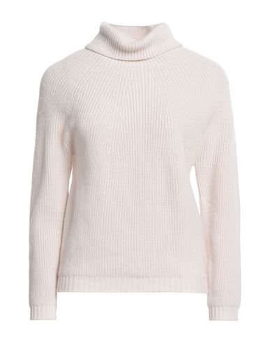 Alpha Studio Woman Turtleneck Beige Size 10 Merino Wool