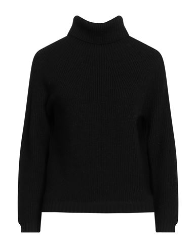 Alpha Studio Woman Turtleneck Black Size 10 Merino Wool