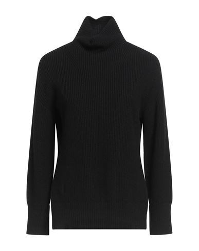 Alpha Studio Woman Turtleneck Black Size 10 Wool, Viscose, Polyamide, Cashmere