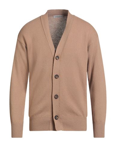 La Fileria Man Cardigan Camel Size 42 Virgin Wool