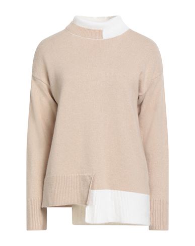 Alpha Studio Woman Turtleneck Beige Size 10 Wool, Viscose, Polyamide, Cashmere