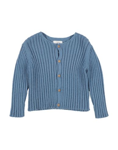 Teddy & Minou Newborn Girl Cardigan Pastel Blue Size 3 Polyamide, Wool, Alpaca Wool, Mohair Wool In Blue