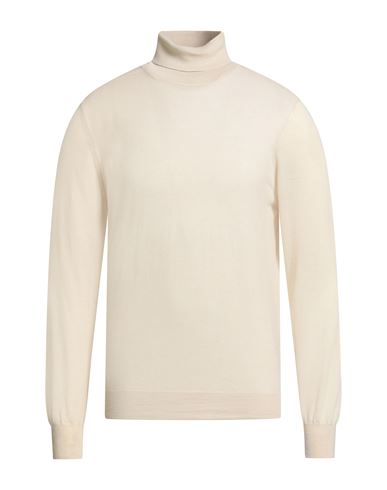 Gran Sasso Man Turtleneck Beige Size 42 Virgin Wool In White