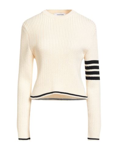 Thom Browne Woman Sweater Cream Size 8 Virgin Wool