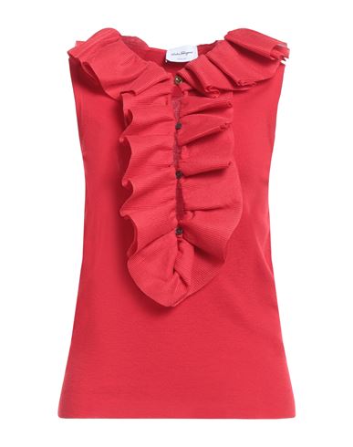 Ferragamo Woman Sweater Red Size S Virgin Wool, Silk, Polyamide, Polyurethane