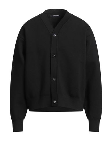 Jacquemus Le Cardigan Doppio Sweaters And Cardigans Black In Black