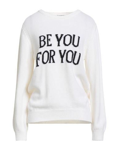 Alberta Ferretti Woman Sweater White Size L Virgin Wool, Cashmere