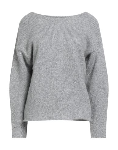 Alpha Studio Woman Sweater Light Grey Size 8 Polyester, Alpaca Wool, Nylon, Wool