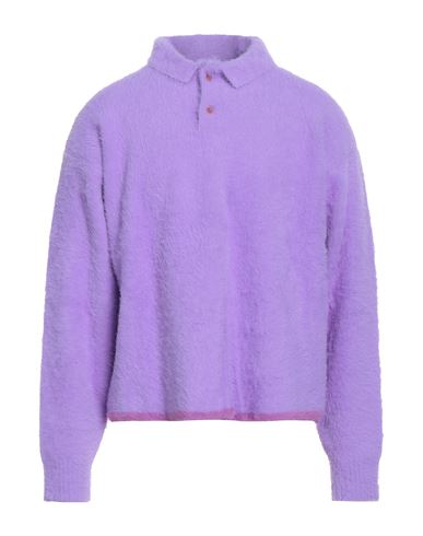 Jacquemus Man Sweater Purple Size Xl Polyamide, Elastane In Purple