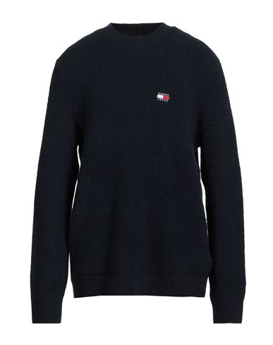 Tommy Jeans Man Sweater Midnight Blue Size L Acrylic, Polyamide, Wool, Elastane