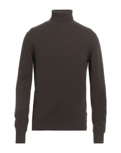 40weft Man Turtleneck Dark Brown Size 3xl Wool, Nylon