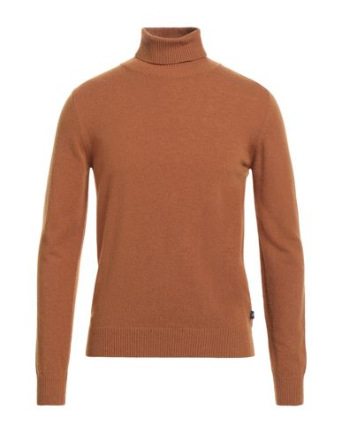 40weft Man Turtleneck Brown Size Xl Wool, Nylon