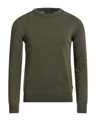 40weft Man Sweater Military Green Size Xxl Wool, Nylon In Green