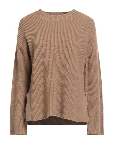 Alpha Studio Woman Sweater Camel Size 12 Wool