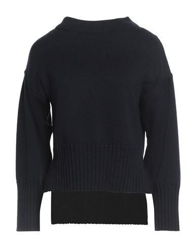 Alpha Studio Woman Turtleneck Midnight Blue Size 12 Merino Wool