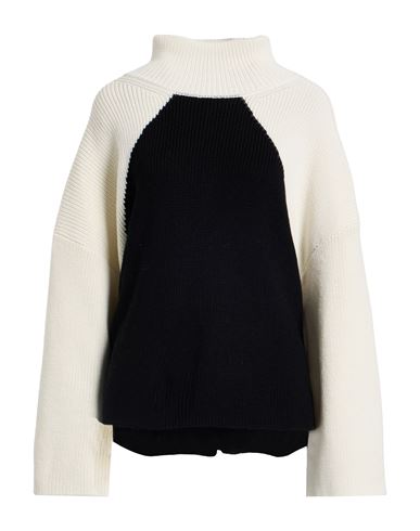 Akep Woman Turtleneck Ivory Size M Merino Wool, Acrylic In White