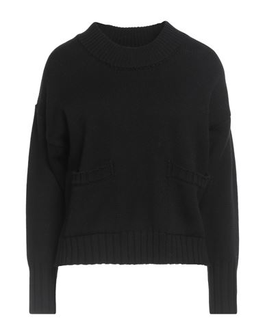 Alpha Studio Woman Sweater Black Size 8 Merino Wool