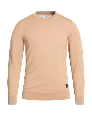 Ice Iceberg Man Sweater Sand Size S Wool In Neutral