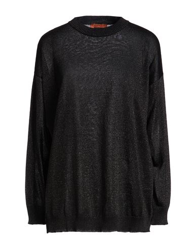 Missoni Woman Sweater Black Size 8 Viscose, Metallic Fiber In Black