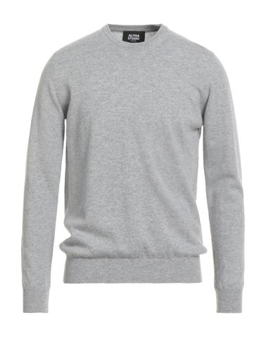 Alpha Studio Man Sweater Light Grey Size 46 Cashmere In Gray