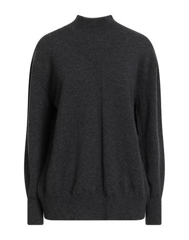 Twinset Woman Turtleneck Charcoal Size M Wool, Polyamide, Elastane In Gray
