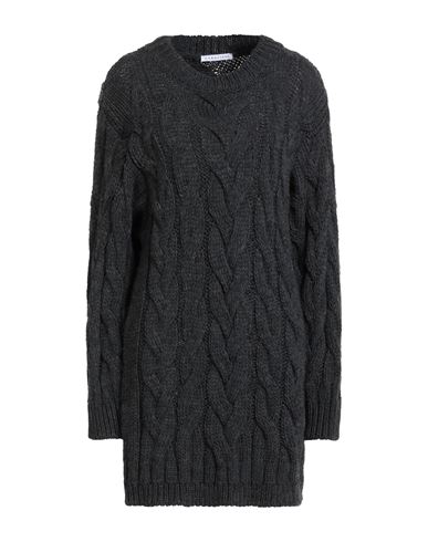Caractere Caractère Woman Sweater Grey Size M Polyacrylic, Polyester, Wool In Black