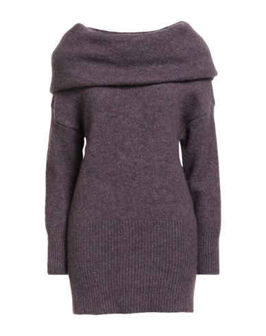 Alpha Studio Woman Turtleneck Purple Size 10 Alpaca Wool, Recycled Polyamide, Polyamide In Purple