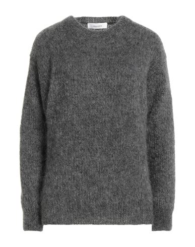 Pomandère Woman Sweater Lead Size 6 Mohair Wool, Polyester, Elastane In Gray