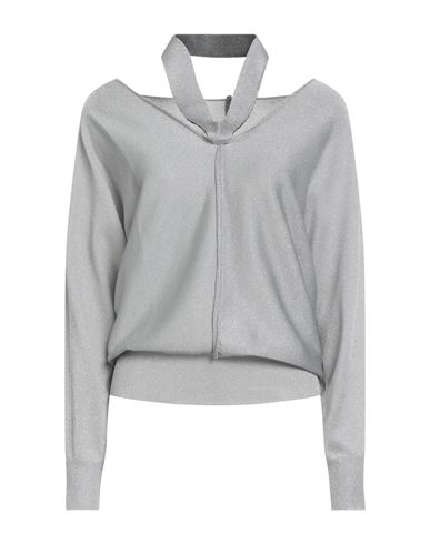 Circus Hotel Woman Sweater Grey Size 6 Viscose, Polyamide, Metal, Polyester In Gray