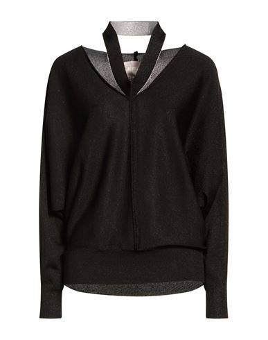 Circus Hotel Woman Sweater Black Size 6 Viscose, Polyamide, Metal, Polyester