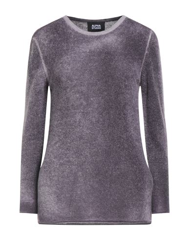 Alpha Studio Woman Sweater Plum Size 14 Baby Alpaca Wool, Recycled Polyamide, Polyamide