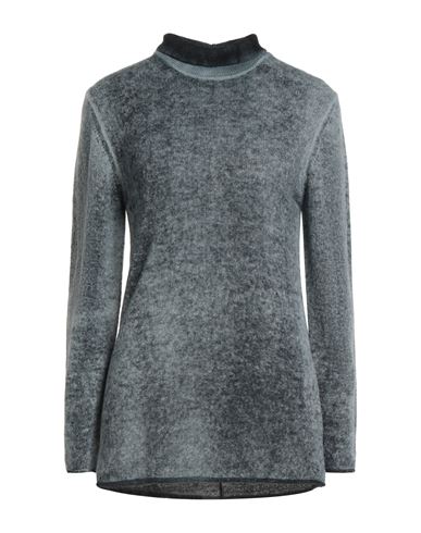 Alpha Studio Woman Turtleneck Charcoal Size 10 Baby Alpaca Wool, Recycled Polyamide, Polyamide