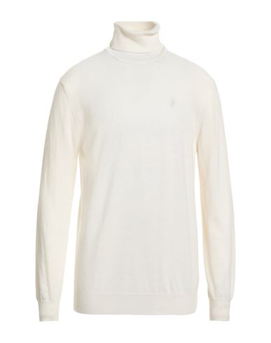 Jeckerson Man Turtleneck Cream Size Xxl Viscose, Wool, Polyamide, Cashmere In White