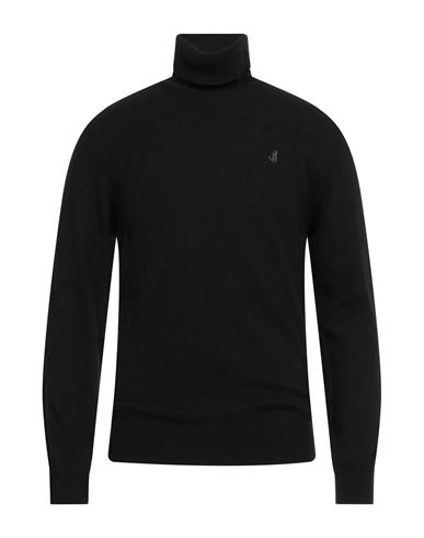 Jeckerson Man Turtleneck Black Size Xl Viscose, Wool, Polyamide, Cashmere In Black