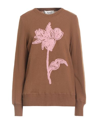 Nenè Woman Sweater Brown Size 12 Virgin Wool, Viscose, Cashmere In Brown