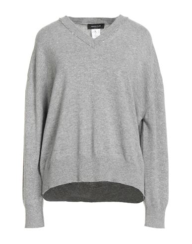 Fabiana Filippi Woman Sweater Grey Size L Virgin Wool, Silk, Cashmere, Polyamide, Polyester In Gray