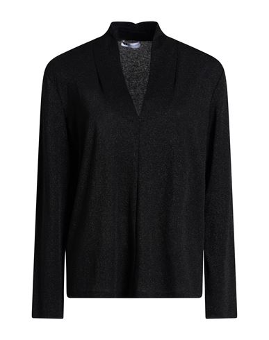 Diana Gallesi Woman Sweater Black Size 16 Viscose, Polyamide, Polyester, Elastane In Black