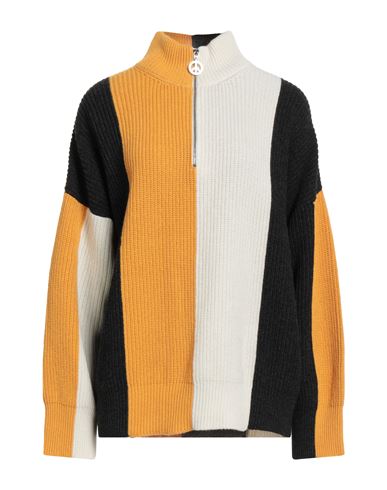 Moschino Jeans Woman Cardigan Marigold Size S Wool, Viscose, Polyamide, Cashmere In Yellow