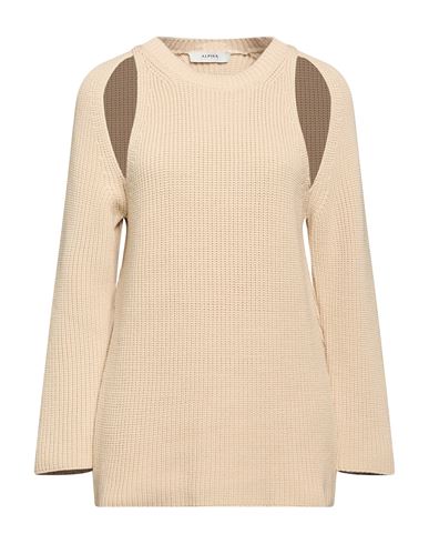Alpha Studio Woman Sweater Beige Size 4 Cotton, Polyamide
