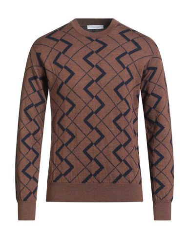 Cruciani Man Sweater Brown Size 40 Wool In Brown