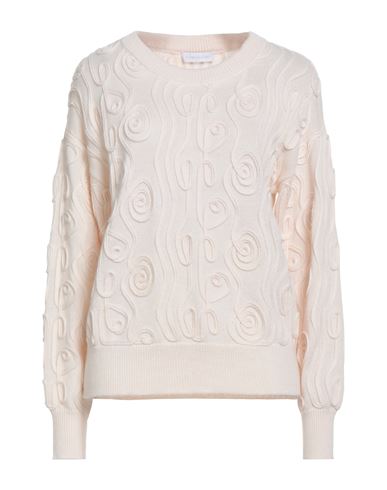 Diana Gallesi Woman Sweater Beige Size M Wool, Acrylic, Polyamide In Sand