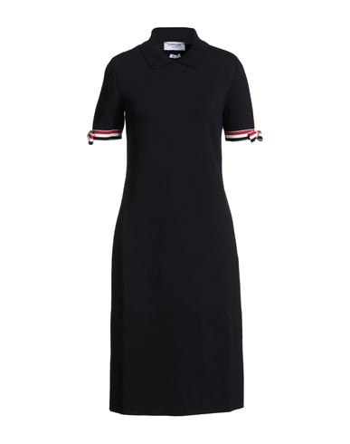 Thom Browne Woman Midi Dress Midnight Blue Size 6 Cotton, Polyamide, Elastane