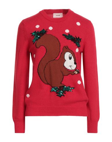 Vicolo Woman Sweater Red Size Onesize Viscose, Polyamide, Wool, Cashmere In Multi