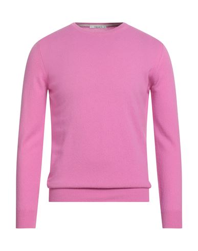 Kangra Cashmere Kangra Man Sweater Fuchsia Size 44 Cashmere In Pink