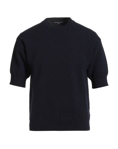 Daniele Fiesoli Lab Man Sweater Midnight Blue Size S Virgin Wool, Cashmere In Blue
