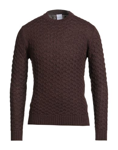 Stilosophy Man Sweater Dark Brown Size S Acrylic, Wool, Viscose, Alpaca Wool In Brown